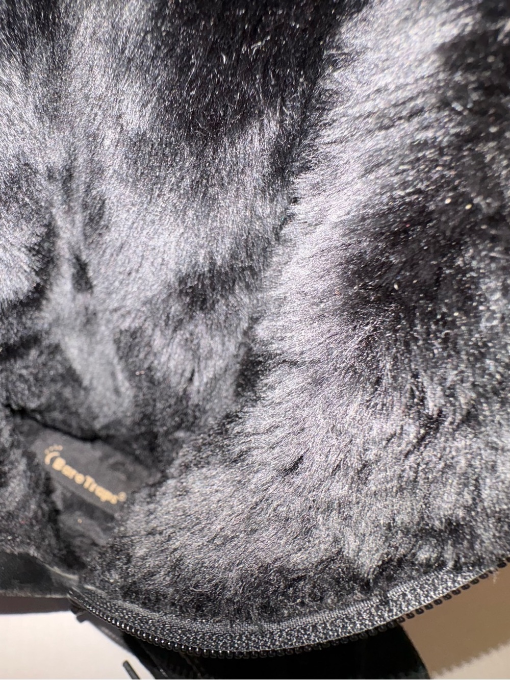 BareTraps Black Suede Fur-Trim Lace-Up Cold-Weather Boots - Picture 7 of 9